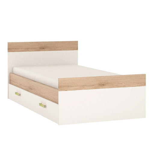 4KIDS Single Bed Including Under Drawer with Lemon Handles - The Furniture Mega Store 