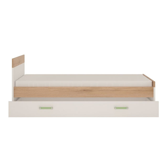 4KIDS Single Bed Including Under Drawer with Lemon Handles - The Furniture Mega Store 