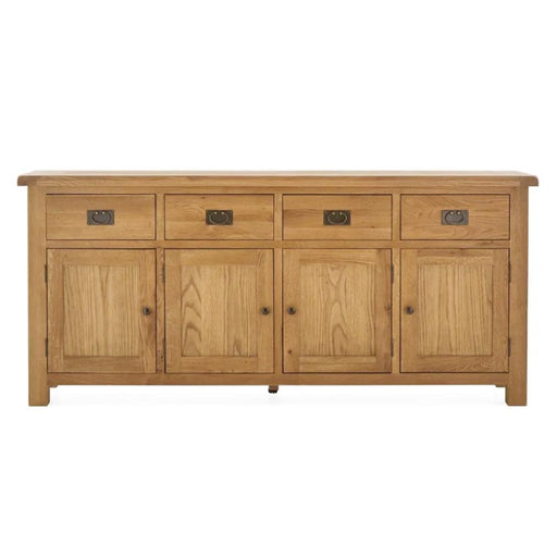 Sailsbury Solid Oak 4 Door 4 Drawer Extra Large Sideboard - 191cm - The Furniture Mega Store 