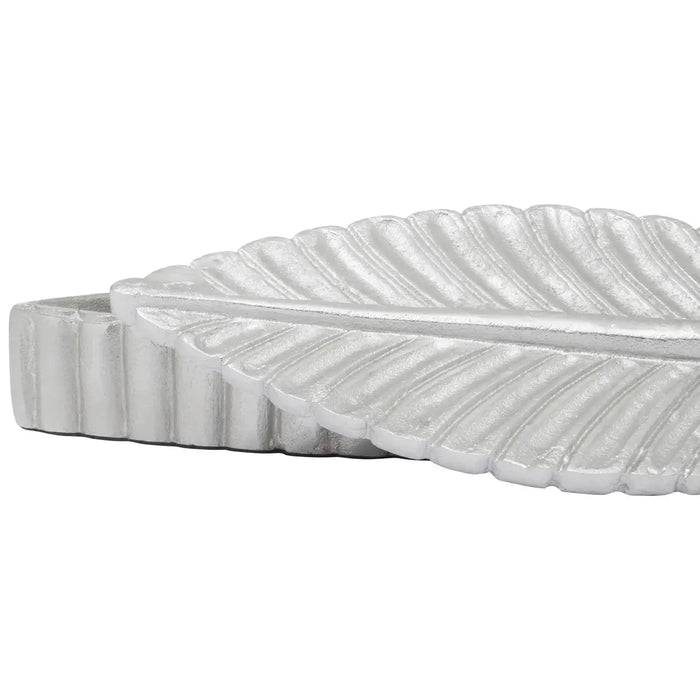 Prato Silver Feather Trinket Box - The Furniture Mega Store 