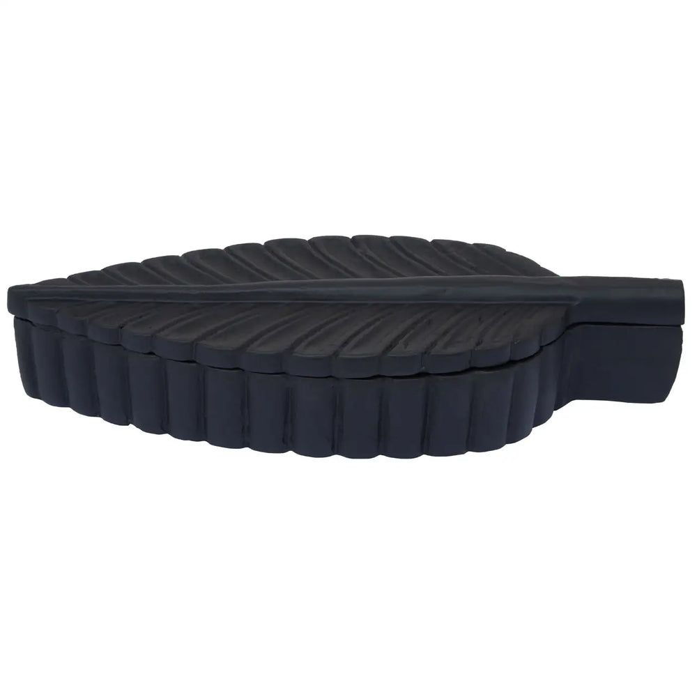 Prato Black Feather Trinket Box - The Furniture Mega Store 