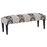 Black & White Boho Moroccan Bench Seat - 120cm - The Furniture Mega Store 