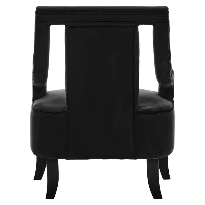 Faye Black Velvet Accent Chair - The Furniture Mega Store 