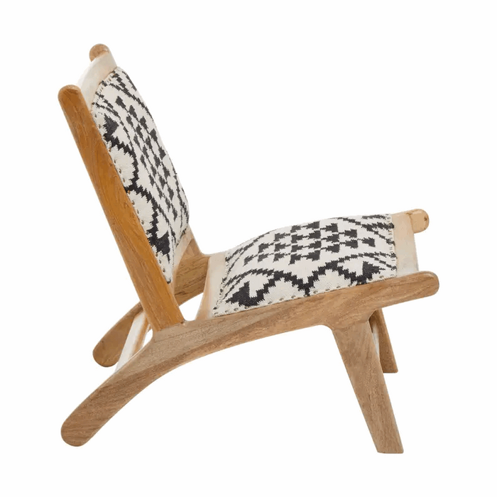 Berber Style Mango Wood Accent Chair - The Furniture Mega Store 