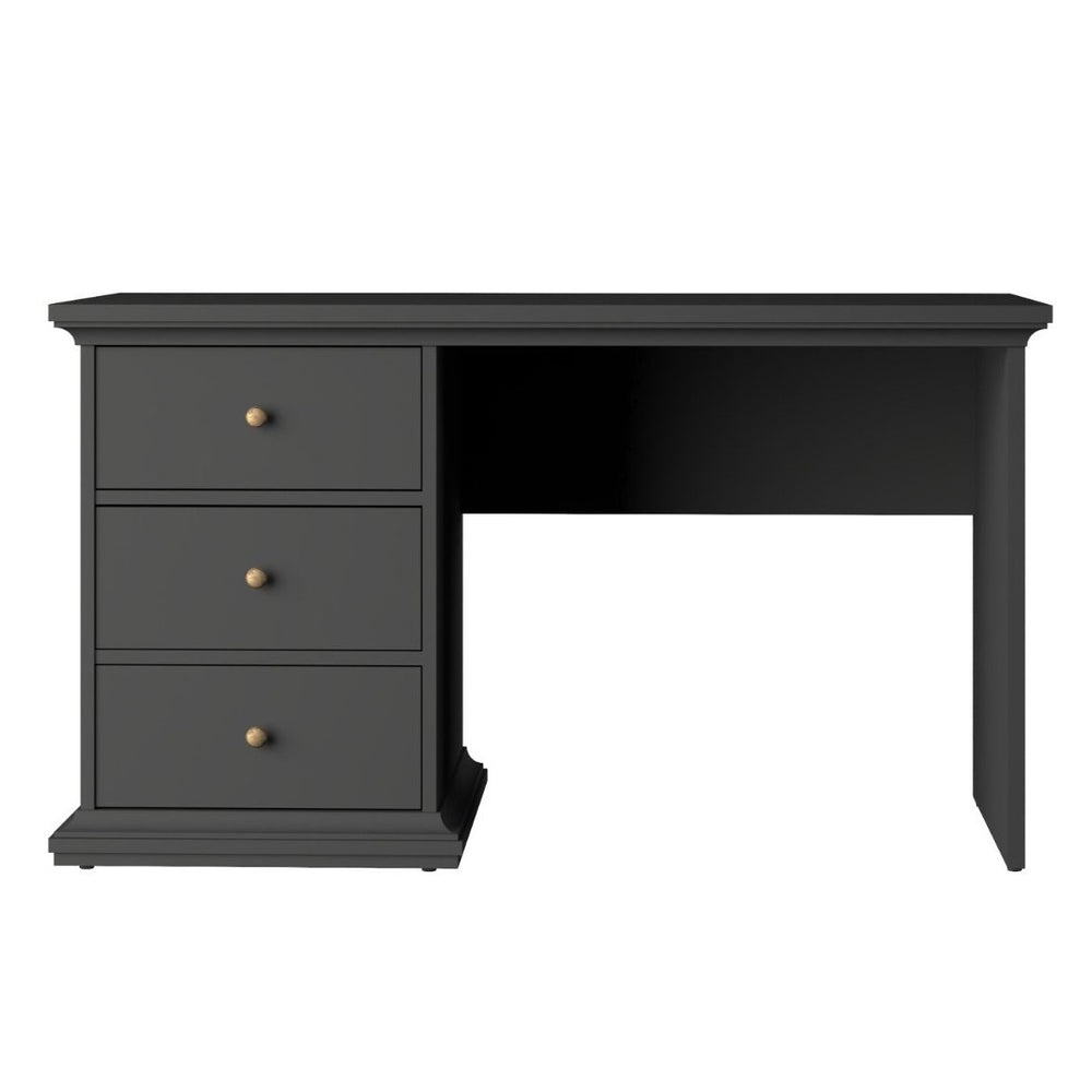 Parisian Grey 3 Drawer Desk - The Furniture Mega Store 