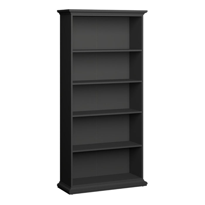 Parisian Tall Bookcase in Matt Grey - The Furniture Mega Store 