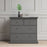 Parisian Package - Bedside 2 Drawers + Chest of 4 Drawers + 2 Door Wardrobe - Matt Grey - The Furniture Mega Store 