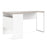 Corner Desk 2 Drawers in White and Truffle Oak - The Furniture Mega Store 