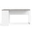 Corner Desk 2 Drawers in White and Grey - The Furniture Mega Store 