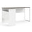 Corner Desk 2 Drawers in White and Grey - The Furniture Mega Store 