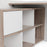 Unit Corner Desk with 6 Shelf Bookcase in White and Truffle Oak - The Furniture Mega Store 