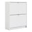 Shoe Cabinet 2 Compartments in White - The Furniture Mega Store 