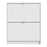 Shoe Cabinet 2 Compartments in White - The Furniture Mega Store 
