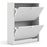 Shoe Cabinet 2 Compartments in White - The Furniture Mega Store 