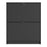 Shoe Cabinet 2 Compartments in Black - The Furniture Mega Store 