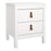 Barcelona - Bedside Table 2 drawers +  3+2 Drawer Chest + 2 Door Wardrobe - White - The Furniture Mega Store 