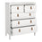 Barcelona - Bedside Table 2 drawers +  3+2 Drawer Chest + 2 Door Wardrobe - White - The Furniture Mega Store 