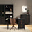 Barcelona 3 Drawer Desk - Matt Black - The Furniture Mega Store 