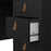 Barcelona 3 Drawer Desk - Matt Black - The Furniture Mega Store 