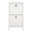 Barcelona Shoe cabinet 2 compartments - White - Est Back In Stock 11/09-2023 - The Furniture Mega Store 