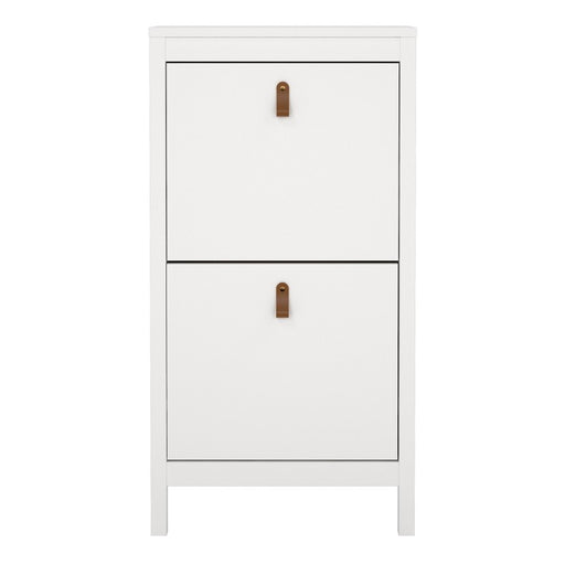 Barcelona Shoe cabinet 2 compartments - White - Est Back In Stock 11/09-2023 - The Furniture Mega Store 