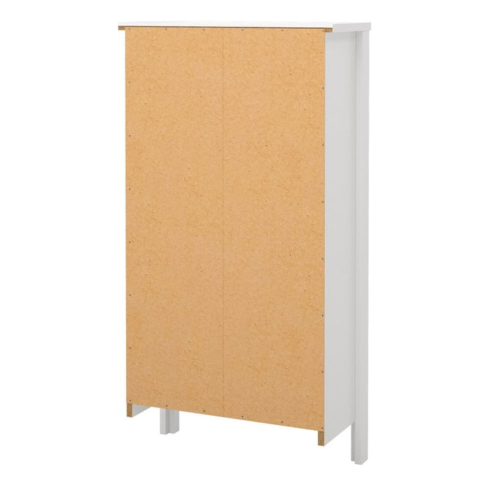 Barcelona Shoe cabinet 2 compartments - White - Est Back In Stock 11/09-2023 - The Furniture Mega Store 