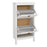 Barcelona Shoe cabinet 2 compartments - White - Est Back In Stock 11/09-2023 - The Furniture Mega Store 