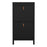 Barcelona Shoe cabinet 2 compartments - Matt Black - The Furniture Mega Store 