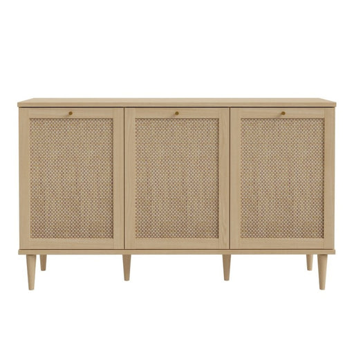 Camila Rattan 3 Door Sideboard - Due In Stock Around 25/10-2023 - The Furniture Mega Store 