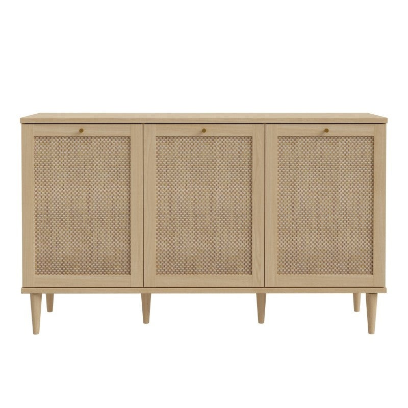 Camila Rattan 3 Door Sideboard - Due In Stock Around 25/10-2023 - The Furniture Mega Store 