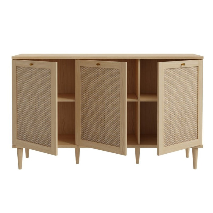 Camila Rattan 3 Door Sideboard - Due In Stock Around 25/10-2023 - The Furniture Mega Store 