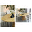 Cleveland 1.6 Oval Dining Table & 4 Muse Natural Linen Dining Chairs Set - The Furniture Mega Store 