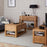 Bakerloo Oak 2 Drawer Coffee Table - The Furniture Mega Store 