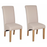 Natural Fabric Dining Chair (Sold in Pairs) - The Furniture Mega Store 