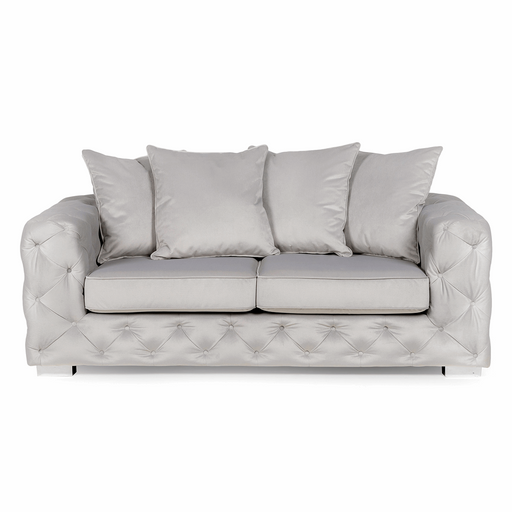 Alexa Plush Velvet Sofa & Armchair Collection - Pillow Or Classic Back - Choice Of Sizes & Colours - The Furniture Mega Store 