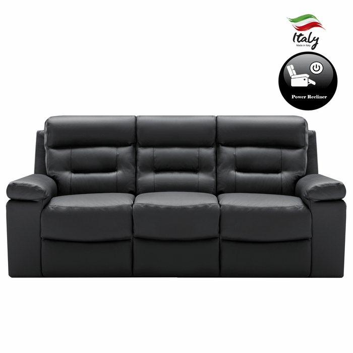 Full grain leather reclining on sale sofa