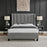 Alegra Silver-Grey 4"6 Double Bed - The Furniture Mega Store 