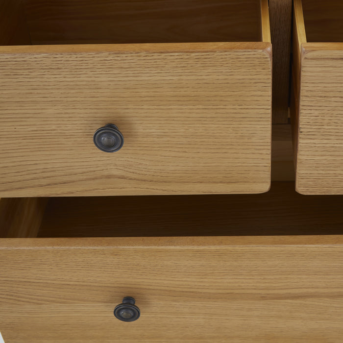 Barnham Oak 2 Over 3 Chest Of Drawers - The Furniture Mega Store 