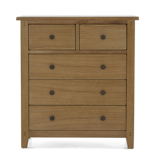 Barnham Oak 2 Over 3 Chest Of Drawers - The Furniture Mega Store
