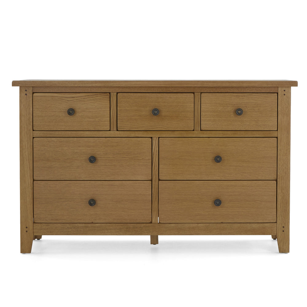 Barnham Oak 3 Over 4 Chest Of Drawers - The Furniture Mega Store 