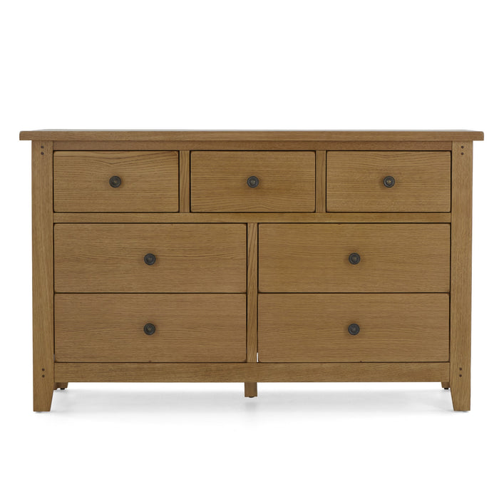 Barnham Oak 3 Over 4 Chest Of Drawers - The Furniture Mega Store 