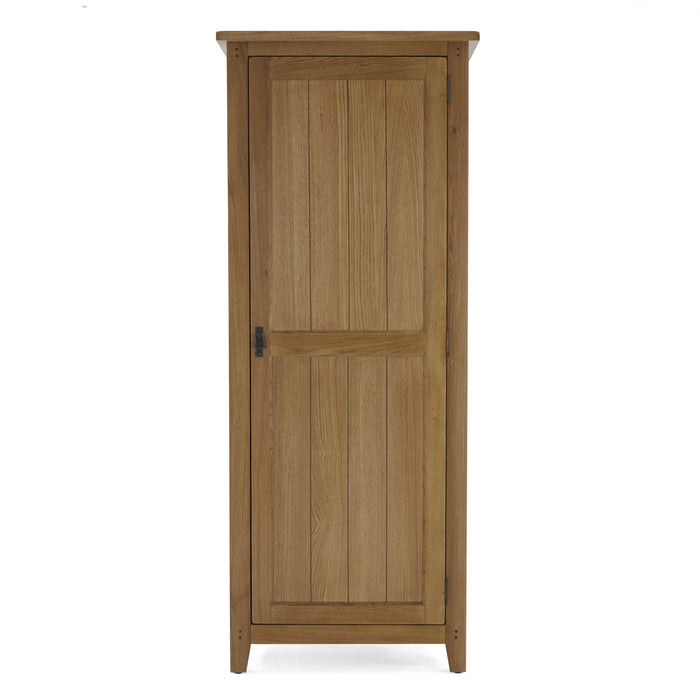 Barnham Oak Full Hanging 1 Door Wardrobe - The Furniture Mega Store 