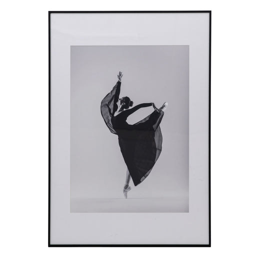 Ballerina Black & White Photographic Print Framed Wall Art - The Furniture Mega Store 