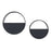 Black Circular Wall Planters (Set of 2) - The Furniture Mega Store 