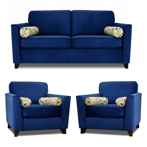 Rene 3 Seater Sofa & 2 Armchairs Set - Choice Of Colours - The Furniture Mega Store 