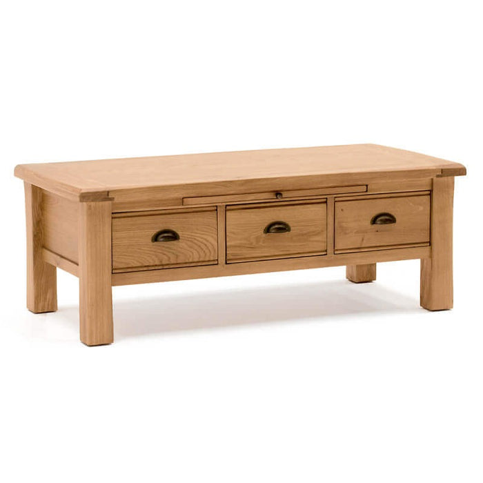 Breeze Oak Storage Coffee Table - The Furniture Mega Store 