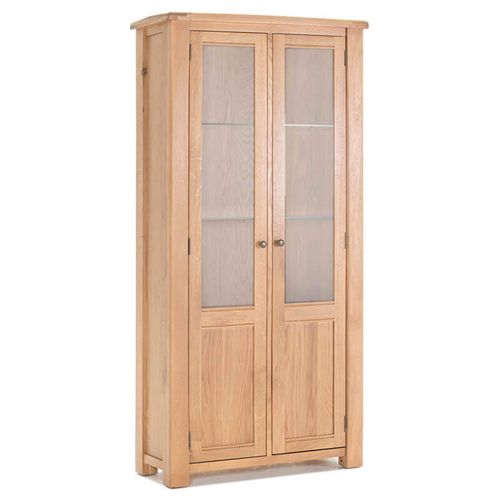 Breeze Oak Display Cabinet - The Furniture Mega Store 