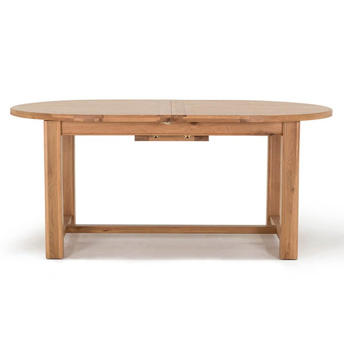 Breeze Oak 180cm-220cm Oval Extending Dining Table - The Furniture Mega Store 