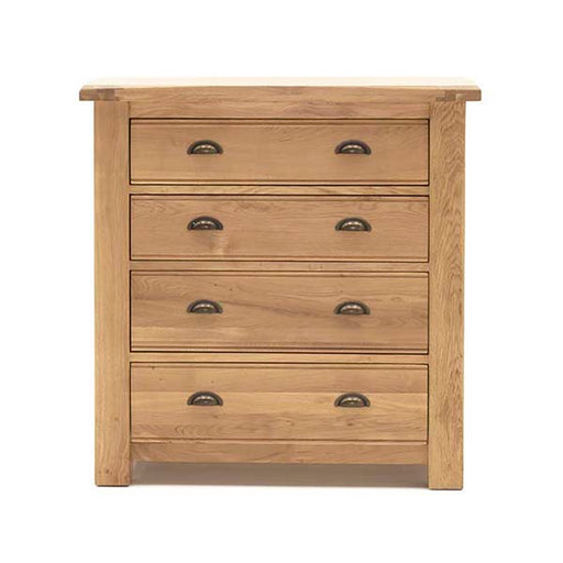 Breeze Oak 4 Drawer Chest - The Furniture Mega Store