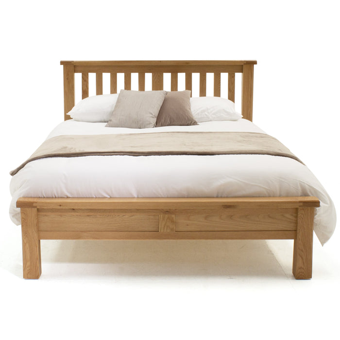 Breeze Oak Slatted Bed - Choice Of Sizes - The Furniture Mega Store 